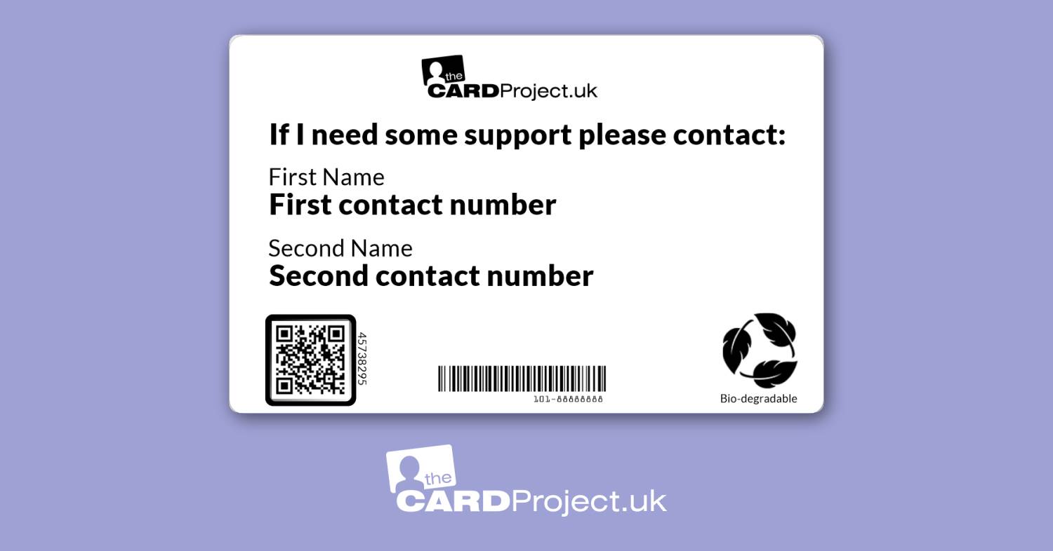 Alzheimer's Awareness Mono Medical ID Alert Card  (REAR)